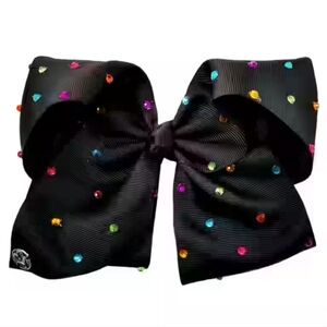 Nickelodeon JoJo Siwa Signature Hair Bow Black Multicolor Rhinestones
